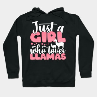 Just a Girl who Loves Llamas Funny llama Farmer Gift product Hoodie